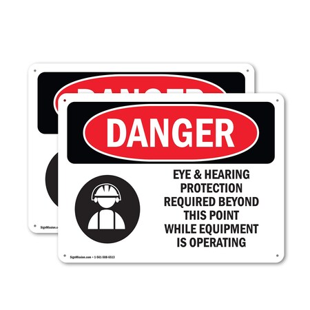 Signmission 10 in Height, 14 in Width, Aluminum, Rectangle OS-2PACK-DS-A-1014-L-1220